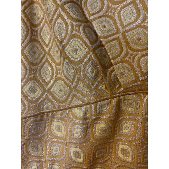 J Crew Silk Cotton Gold Yellow Dress 6 Stretch Career Church Party Wedding Date - Picture 2 of 6